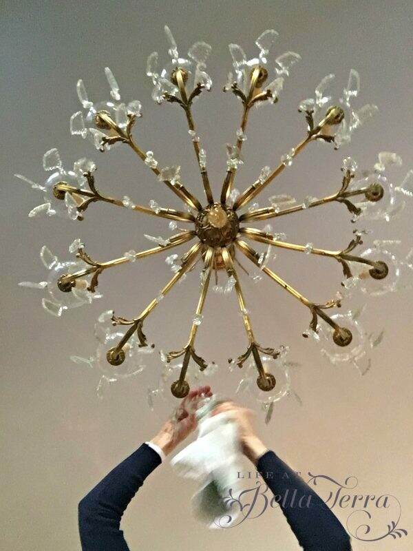 Cleaning a Chandelier